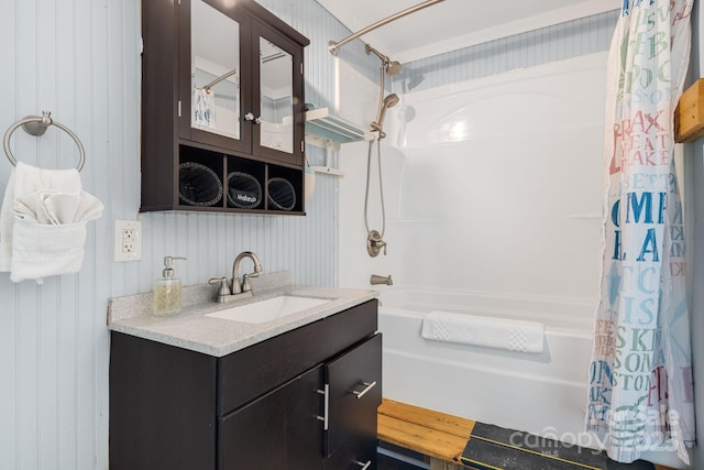 37 Poplar Dr, Rosman, NC 28772 - bathroom featuring shower / tub combo with curtain and vanity