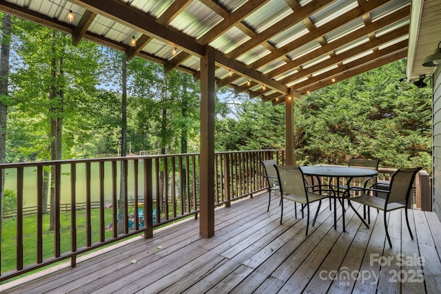 37 Poplar Dr, Rosman, NC 28772 - deck featuring outdoor dining space