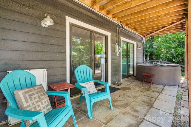 37 Poplar Dr, Rosman, NC 28772 - view of patio with a hot tub