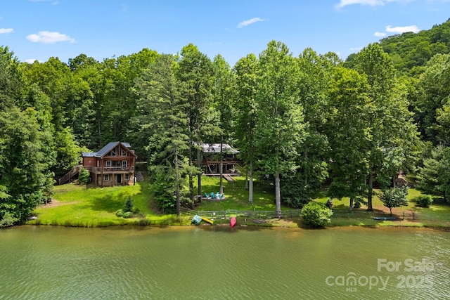 37 Poplar Dr, Rosman, NC 28772 - water view featuring a forest