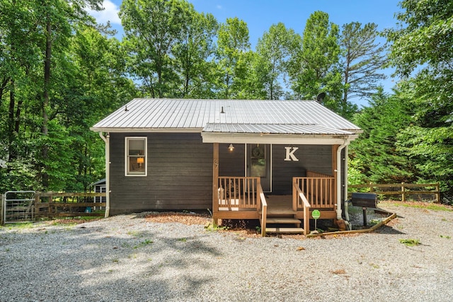 37 Poplar Dr, Rosman, NC 28772 - view of front of property with a metal roof and a porch