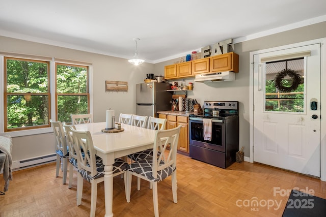 37 Poplar Dr, Rosman, NC 28772 - dining room featuring healthy amount of natural light and baseboard heating