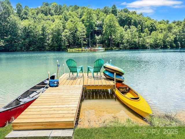 37 Poplar Dr, Rosman, NC 28772 - dock featuring a water view and a forest view