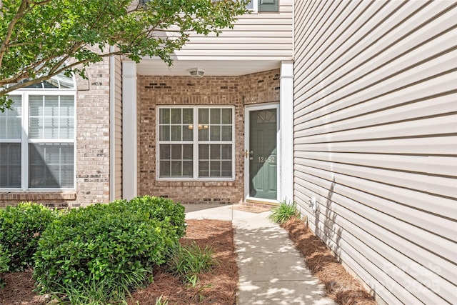 12452 Stratfield Place Cir, Pineville, NC 28134 - doorway to property featuring brick siding