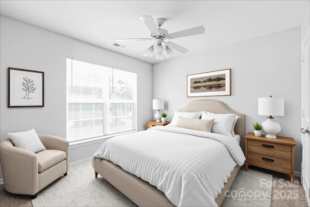 12452 Stratfield Place Cir, Pineville, NC 28134 - bedroom with baseboards and ceiling fan