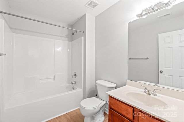 12452 Stratfield Place Cir, Pineville, NC 28134 - bathroom featuring vanity,  shower combination, and wood finished floors