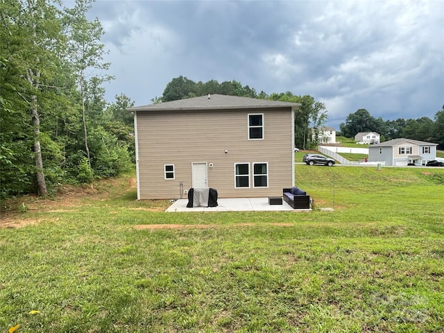 1916 Country Way, Hickory, NC 28601 - rear view of property featuring a patio and a lawn