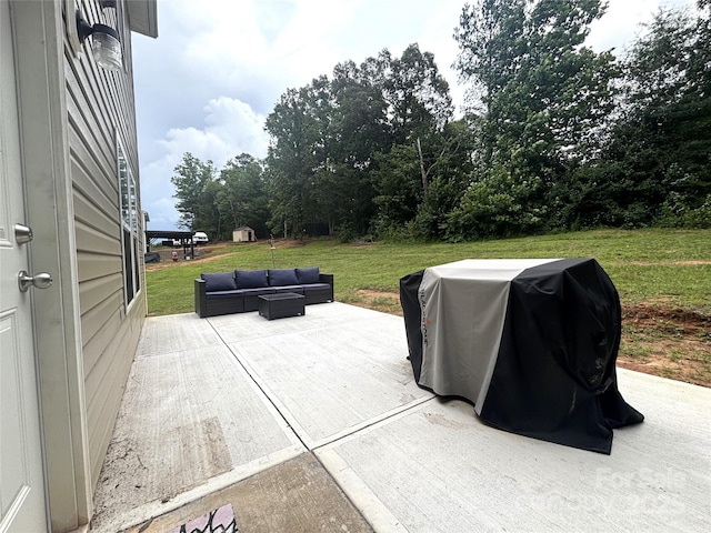 1916 Country Way, Hickory, NC 28601 - view of patio with outdoor lounge area and a grill