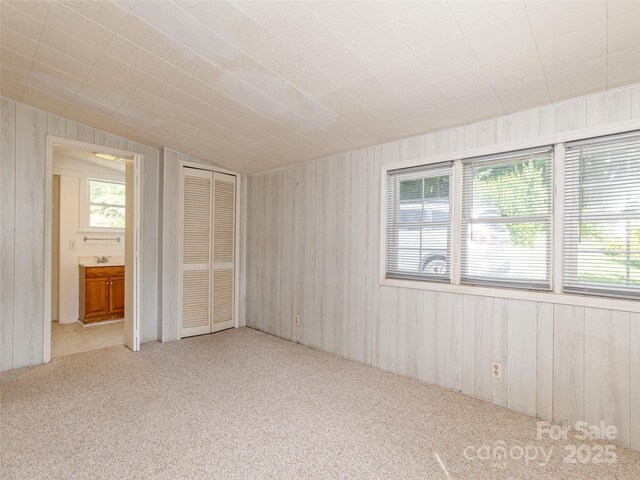 34 Lockhart Rd, Tryon, NC 28782 - carpeted spare room with wooden walls and lofted ceiling