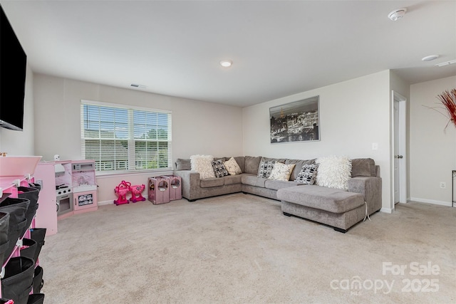 205 Falls Cove Dr, Troutman, NC 28166 - carpeted living room with baseboards