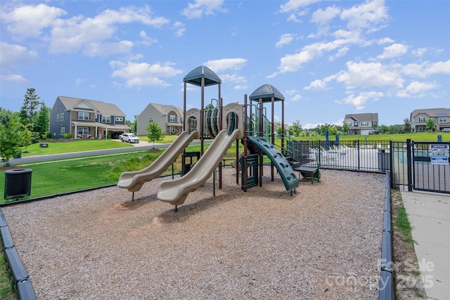 205 Falls Cove Dr, Troutman, NC 28166 - community play area with a residential view