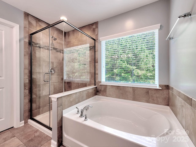 5797 Mcclintock Dr, Denver, NC 28037 - full bathroom with a garden tub and a shower stall