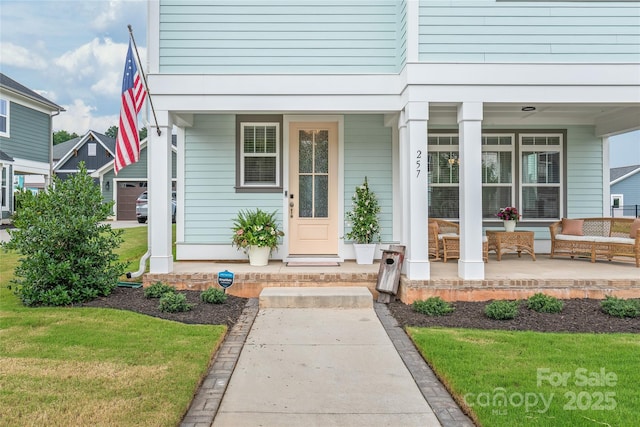 257 Auburn View Rd, Rock Hill, SC 29730 - property entrance with covered porch and a lawn