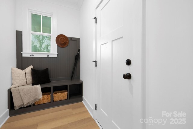 4032 Brandy Creek Ct, Clover, SC 29710 - mudroom with light wood finished floors and wainscoting