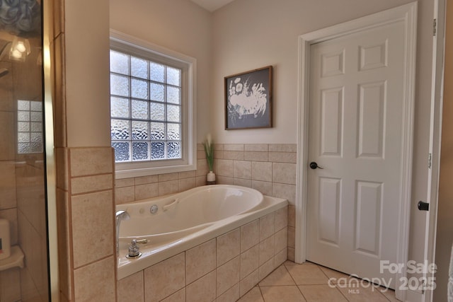 2400 Saint John Rd, East Bend, NC 27018 - full bath featuring a bath, tile patterned flooring, and a stall shower
