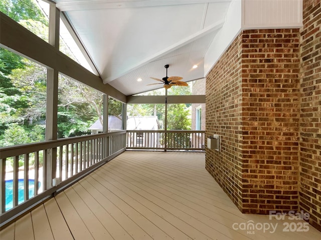 2027 Brook View Ct, Matthews, NC 28104 - wooden terrace with ceiling fan