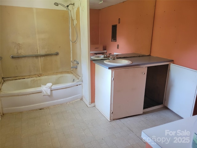 275 Hiddenite Church Rd, Hiddenite, NC 28636 - full bath with vanity, shower / tub combination, and tile patterned floors
