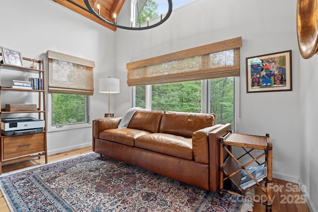 891 Crescent Trl Unit 273, Highlands, NC 28741 - living room with wood finished floors and baseboards