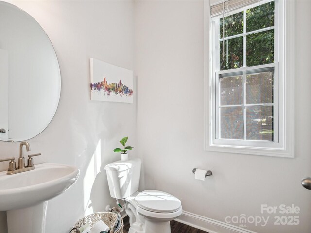 1008 Millbridge Pkwy, Waxhaw, NC 28173 - bathroom with toilet and wood finished floors