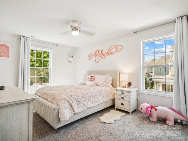 1008 Millbridge Pkwy, Waxhaw, NC 28173 - bedroom featuring carpet and a ceiling fan