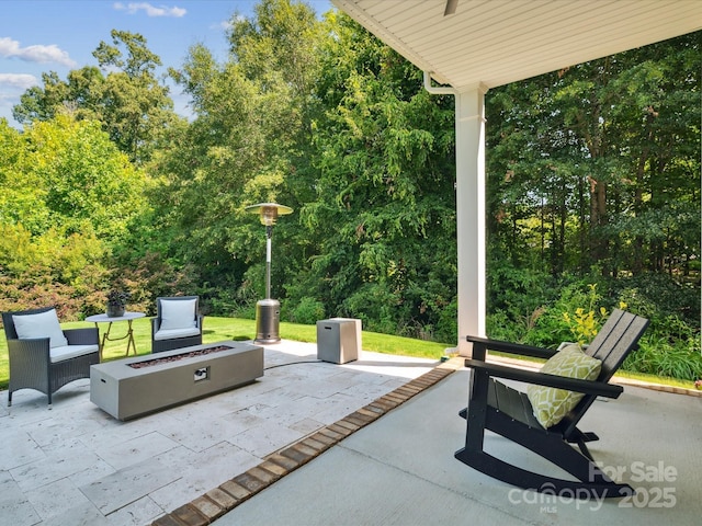 1008 Millbridge Pkwy, Waxhaw, NC 28173 - view of patio / terrace featuring a fire pit