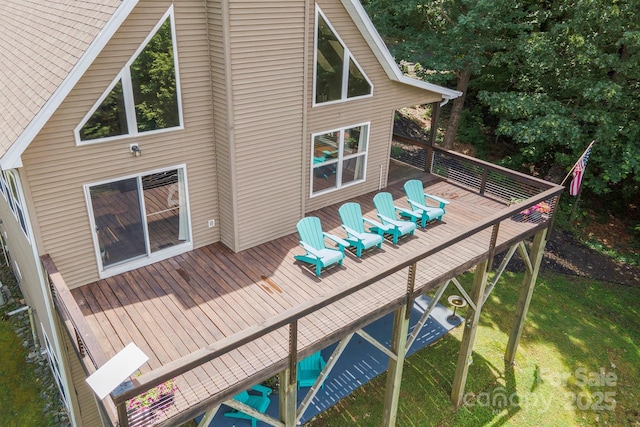3381 Stones Throw Dr, Valdese, NC 28690 - deck featuring a yard