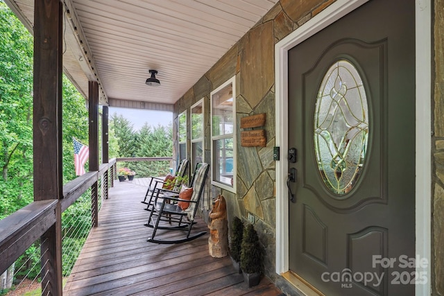 3381 Stones Throw Dr, Valdese, NC 28690 - view of wooden porch
