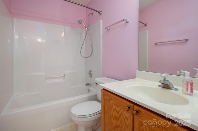 8002 Kingston Dr, Waxhaw, NC 28173 - bathroom featuring vanity, shower / bath combination, and tile patterned flooring