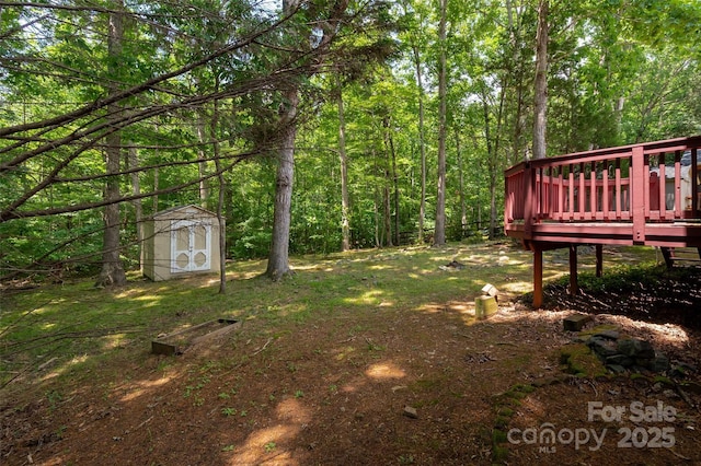 8002 Kingston Dr, Waxhaw, NC 28173 - view of yard with a shed and a deck