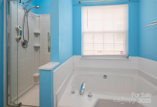 8002 Kingston Dr, Waxhaw, NC 28173 - bathroom with a stall shower and a garden tub
