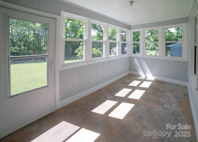 4879 Denton Chapel Rd, Morganton, NC 28655 - unfurnished sunroom with concrete flooring