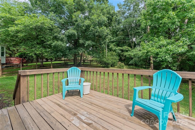 10043 Elsenham Ln, Charlotte, NC 28269 - deck with view of wooded area