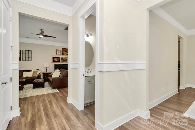 5129 Whitman Ave, Matthews, NC 28105 - hallway with light wood-style flooring