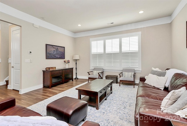 5129 Whitman Ave, Matthews, NC 28105 - living area featuring light wood-type flooring and recessed lighting