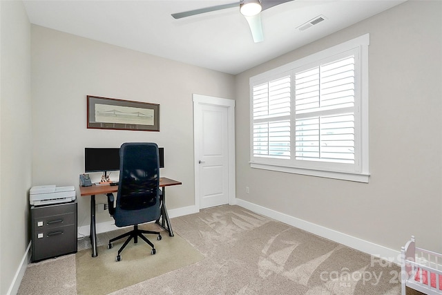 5129 Whitman Ave, Matthews, NC 28105 - office with carpet floors and a ceiling fan