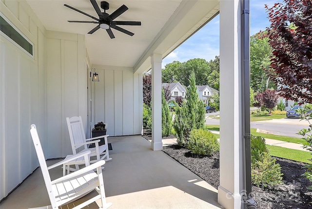 5129 Whitman Ave, Matthews, NC 28105 - covered porch with a ceiling fan