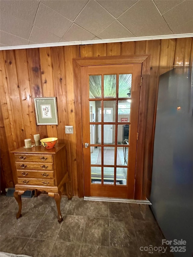 300 Blackmon St S, Bethune, SC 29009 - doorway featuring wood walls