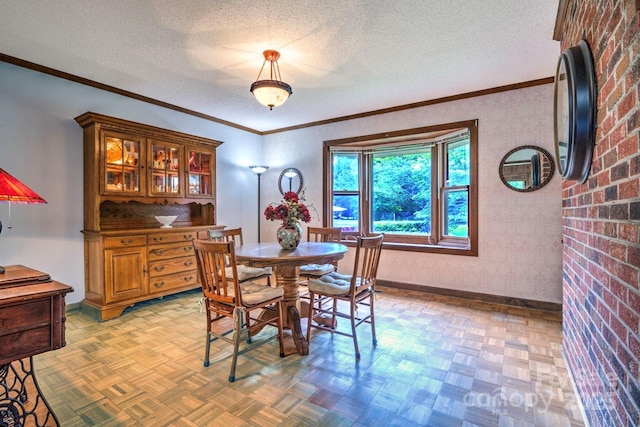 4004 Stillwater Ct, York, SC 29745 - dining space featuring a textured ceiling and ornamental molding