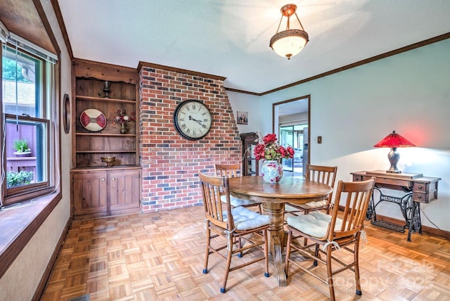 4004 Stillwater Ct, York, SC 29745 - dining space with crown molding and a textured ceiling