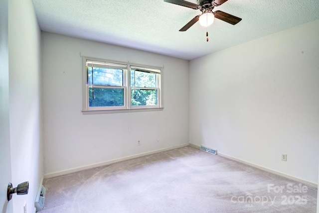 4004 Stillwater Ct, York, SC 29745 - empty room with carpet floors, a ceiling fan, and a textured ceiling