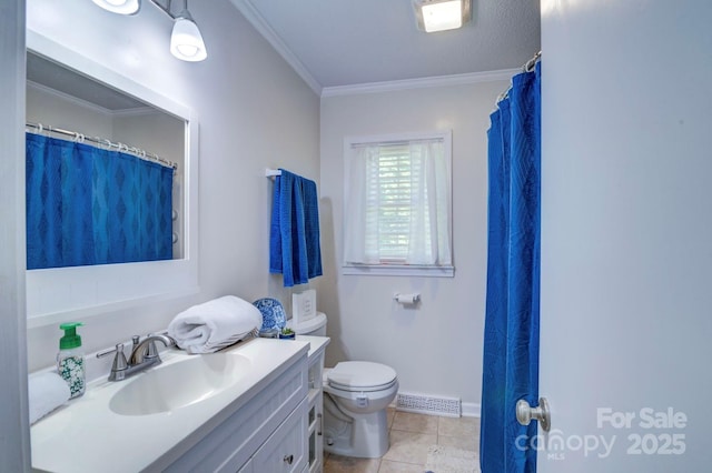 4004 Stillwater Ct, York, SC 29745 - full bathroom featuring vanity, tile patterned flooring, and ornamental molding