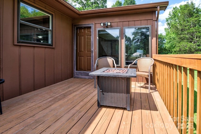 4004 Stillwater Ct, York, SC 29745 - wooden deck with an outdoor fire pit