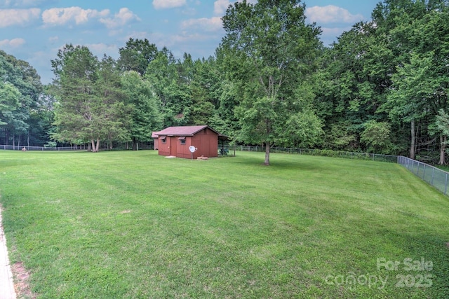4004 Stillwater Ct, York, SC 29745 - fenced backyard with a shed and a view of trees