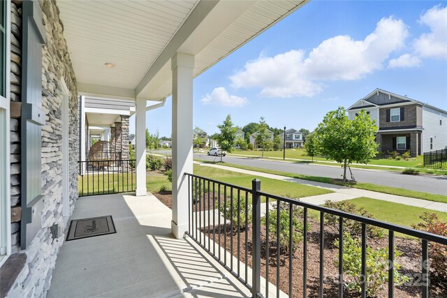 125 Cedar Knoll Cir, Pineville, NC 28134 - porch with a residential view