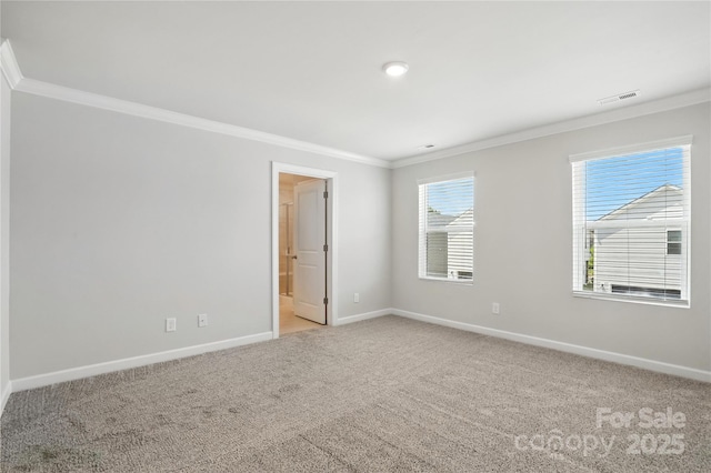 125 Cedar Knoll Cir, Pineville, NC 28134 - spare room featuring ornamental molding and light colored carpet