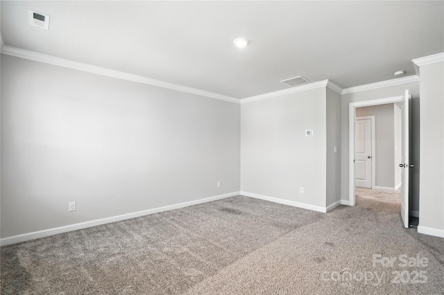 125 Cedar Knoll Cir, Pineville, NC 28134 - spare room with ornamental molding, carpet flooring, and a smoke detector