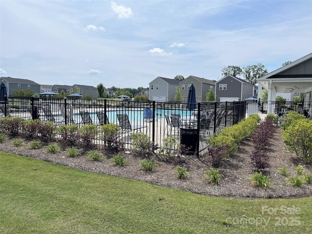 125 Cedar Knoll Cir, Pineville, NC 28134 - community pool featuring a residential view