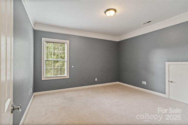 1812 Mill Chase Ln, Waxhaw, NC 28173 - spare room featuring ornamental molding and carpet flooring