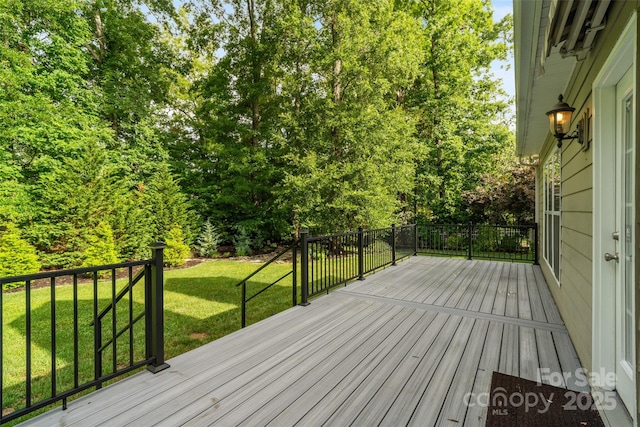 1812 Mill Chase Ln, Waxhaw, NC 28173 - deck featuring a lawn