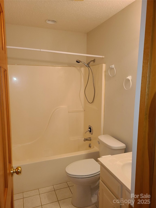 110 Kimberly Ln, Kings Mountain, NC 28086 - full bath featuring vanity, tile patterned flooring, shower / bath combination, and a textured ceiling
